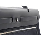 Hermes Military Toile Vache Hunter Herbag Zip PM 31 Black 