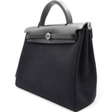 Hermes Military Toile Vache Hunter Herbag Zip PM 31 Black 