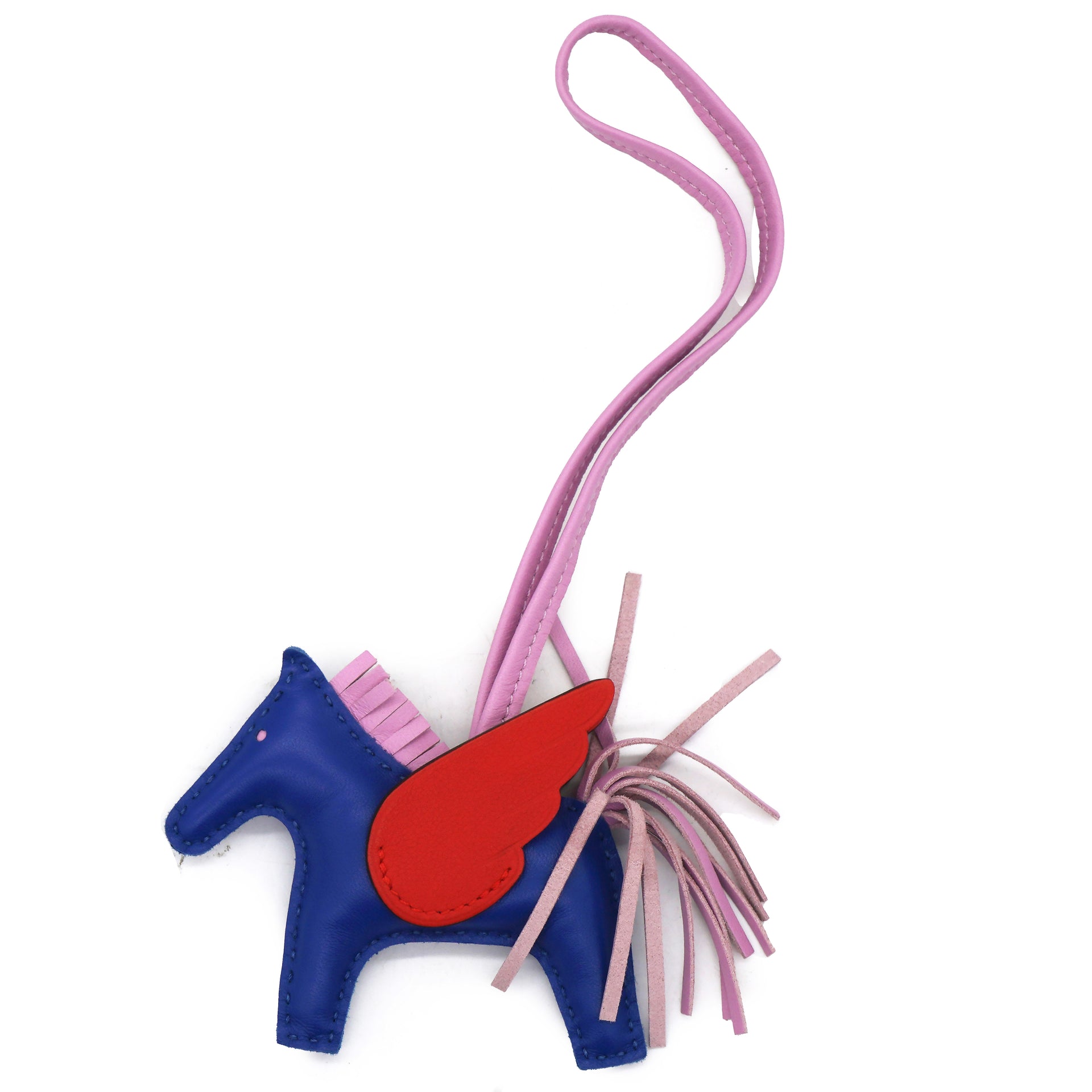 Hermes Milo Lambskin Grigri Rodeo Pegase Horse Bag Charm PM Bleu France Mauve Sylvestre Capucine 