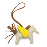 Hermes Milo Lambskin Grigri Rodeo Pegase Horse Bag Charm PM Craie Chai Lime 