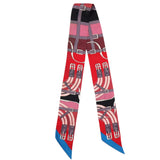 Hermes Multicolor Mors A Jouets Silk Twilly Red/Pink/Blue 
