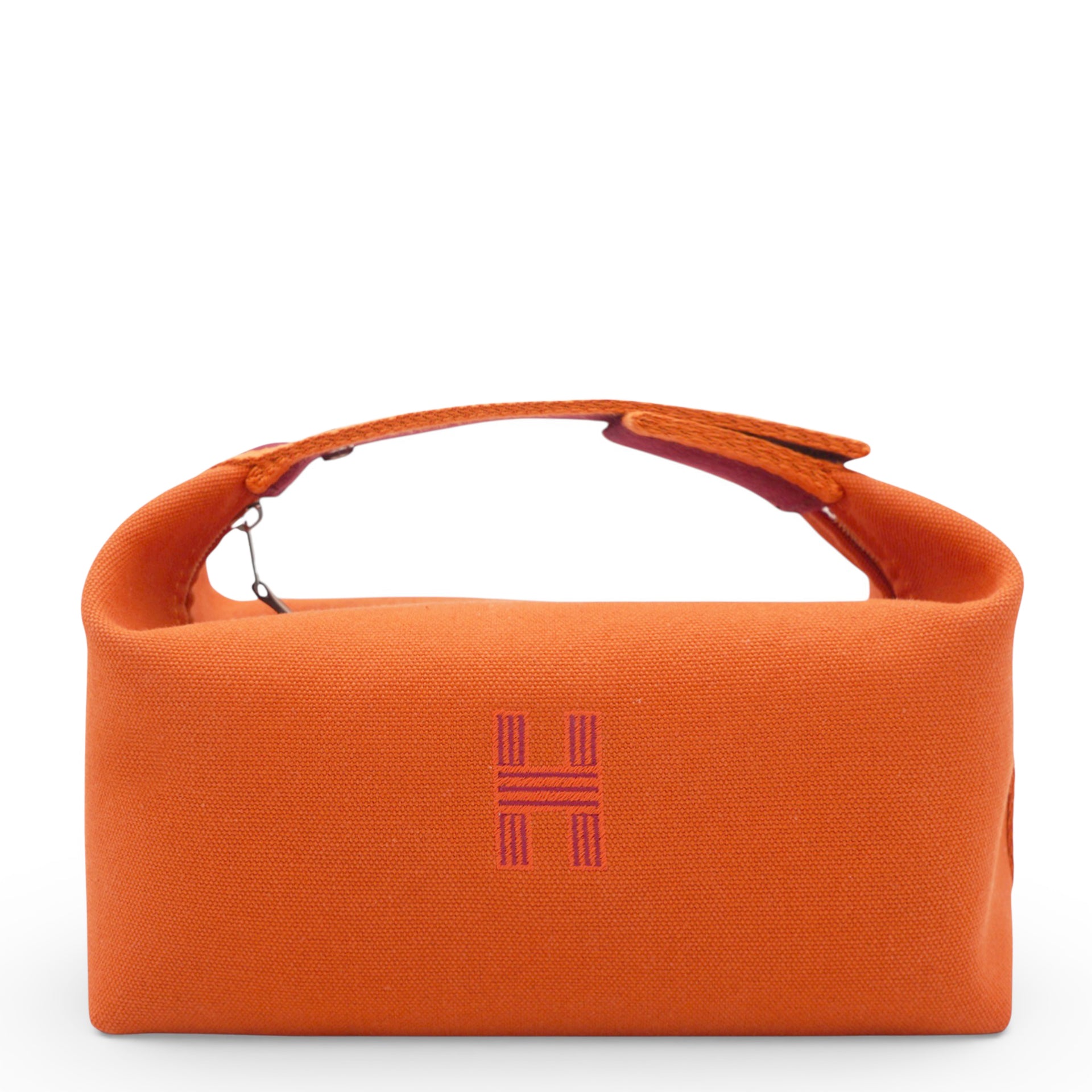 Hermes Orange Canvas Large Bride-a-Brac Bag