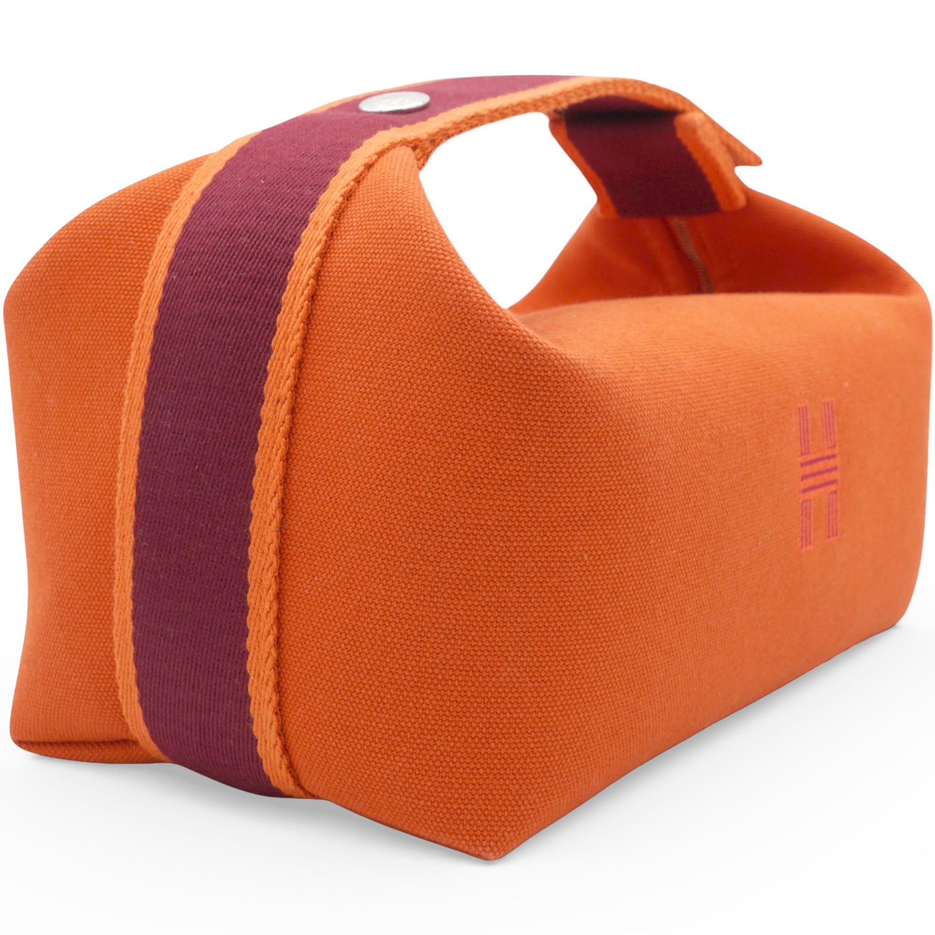 Hermes Orange Canvas Large Bride-a-Brac Bag 