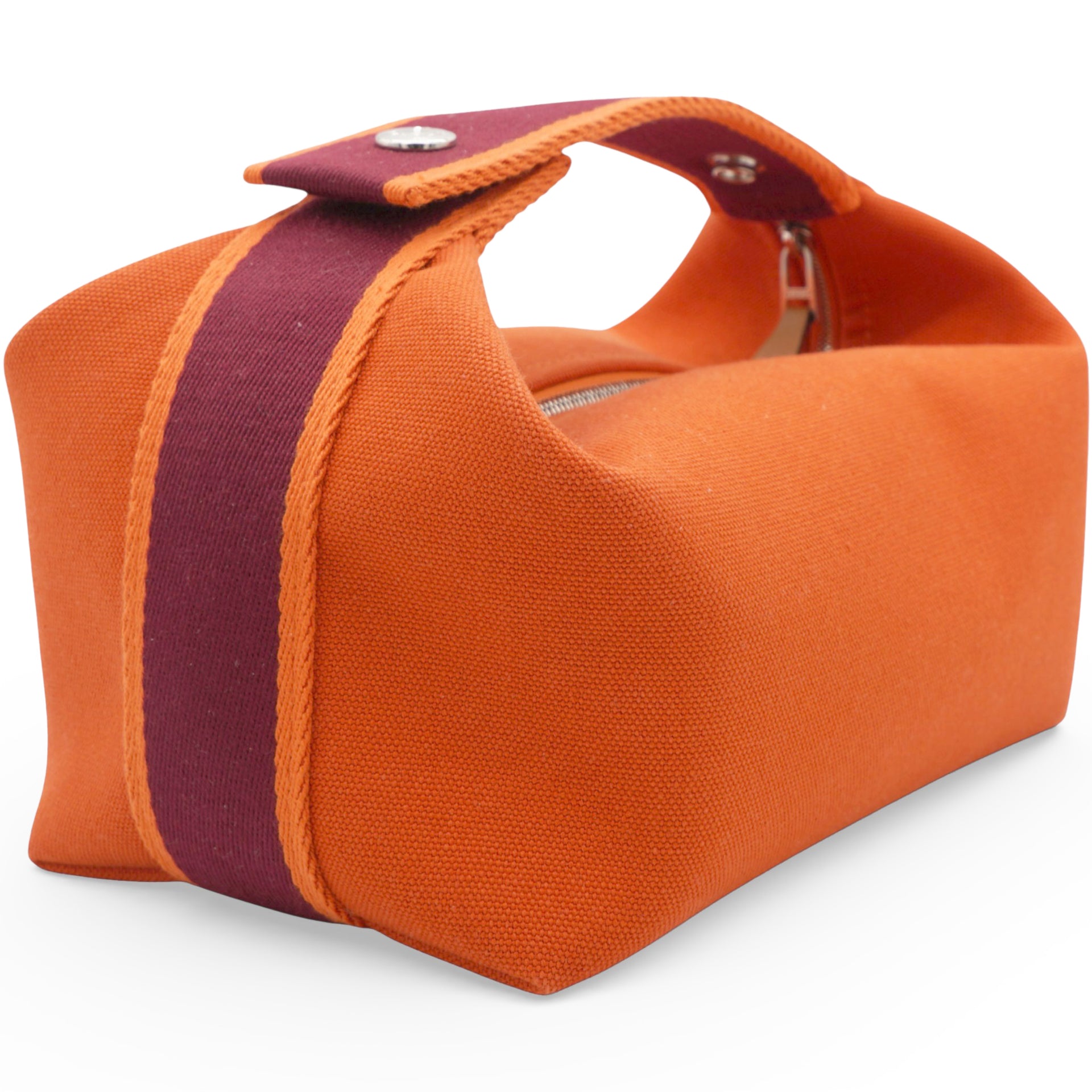 Hermes Orange Canvas Large Bride-a-Brac Bag 