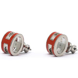 Hermes Palladium Lacquered Pop H Earrings  