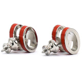 Hermes Palladium Lacquered Pop H Earrings  