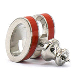 Hermes Palladium Lacquered Pop H Earrings  