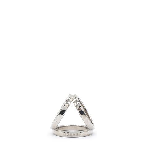 Hermes Palladium Trio Scarf Ring 