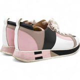 Hermes Rebus Sneakers Rose Aube Black White Size37 