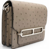 Hermes Roulis 18 Ostrich Gris Asphalte Mini 