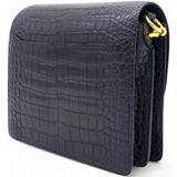 Hermes Roulis 19 Matte 78 Marine Shiny Alligator  Black 