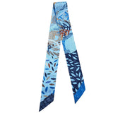 Hermes Silk Chacun Fait Son Nid Twilly Cobalt Marine Etoupe 