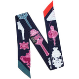 Hermes Silk Merveilleuses Lanternes Twilly Caban Framboise Vert 