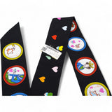 Hermes  Silk Tea Time Twilly Black Rouge Multicolor 