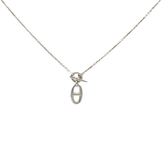 Hermes Sterling Silver Amulette Chaine d'Ancre Necklace 