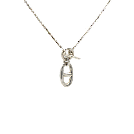 Hermes Sterling Silver Amulette Chaine d'Ancre Necklace 