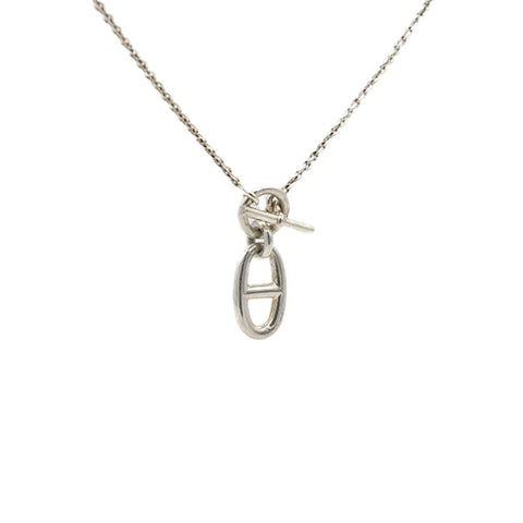 Hermes Sterling Silver Amulette Chaine d'Ancre Necklace 