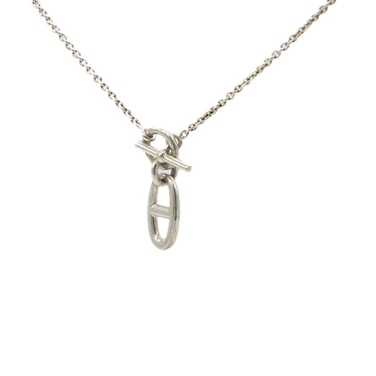 Hermes Sterling Silver Amulette Chaine d'Ancre Necklace 