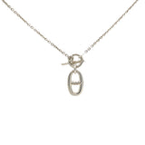 Hermes Sterling Silver Amulette Chaine d'Ancre Necklace 