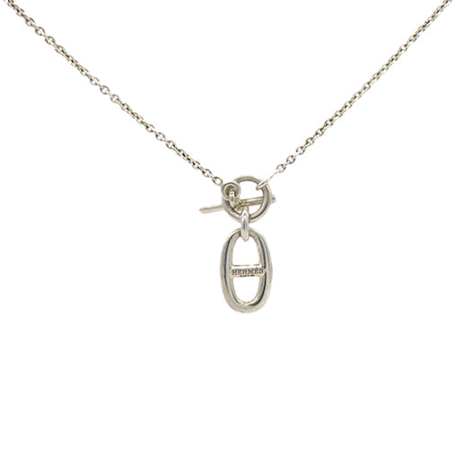 Hermes Sterling Silver Amulette Chaine d'Ancre Necklace 
