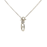 Hermes Sterling Silver Amulette Chaine d'Ancre Necklace 