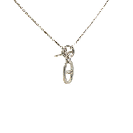 Hermes Sterling Silver Amulette Chaine d'Ancre Necklace 