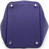 Hermes Taurillon Clemence Blue Picotin Lock 18 