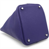 Hermes Taurillon Clemence Blue Picotin Lock 18 