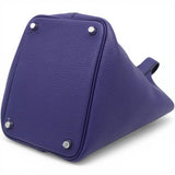 Hermes Taurillon Clemence Blue Picotin Lock 18 