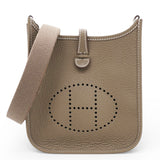 Hermes Taurillon Clemence Mini Evelyne Etoupe 