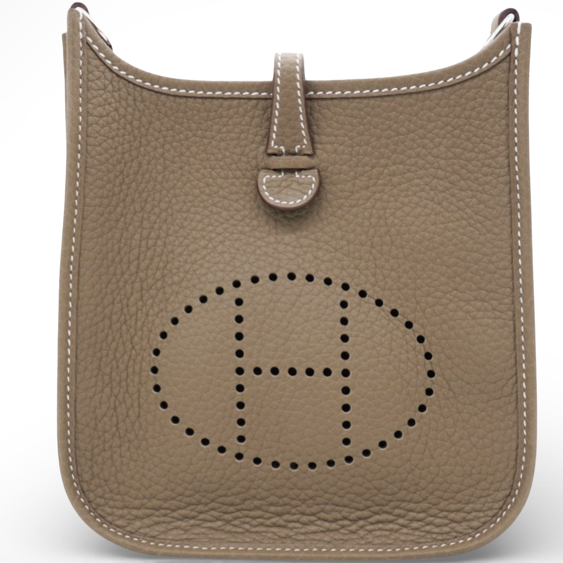 Hermes Taurillon Clemence Mini Evelyne Etoupe 