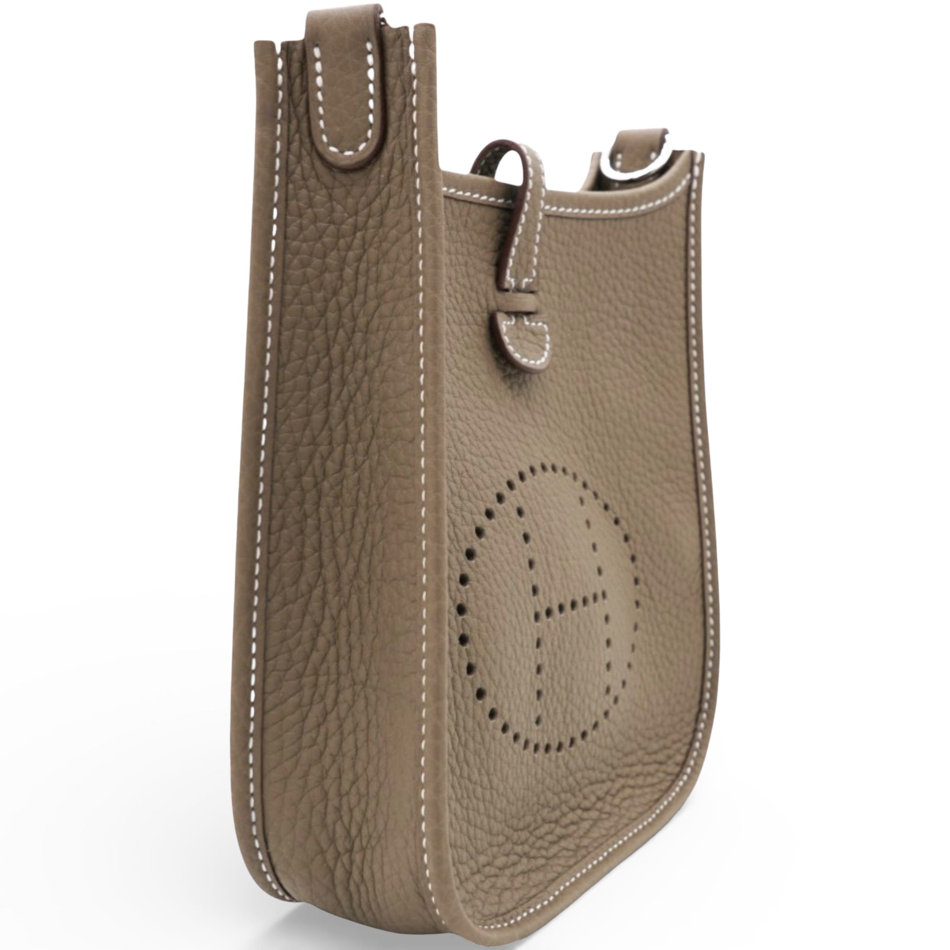 Hermes Taurillon Clemence Mini Evelyne Etoupe 