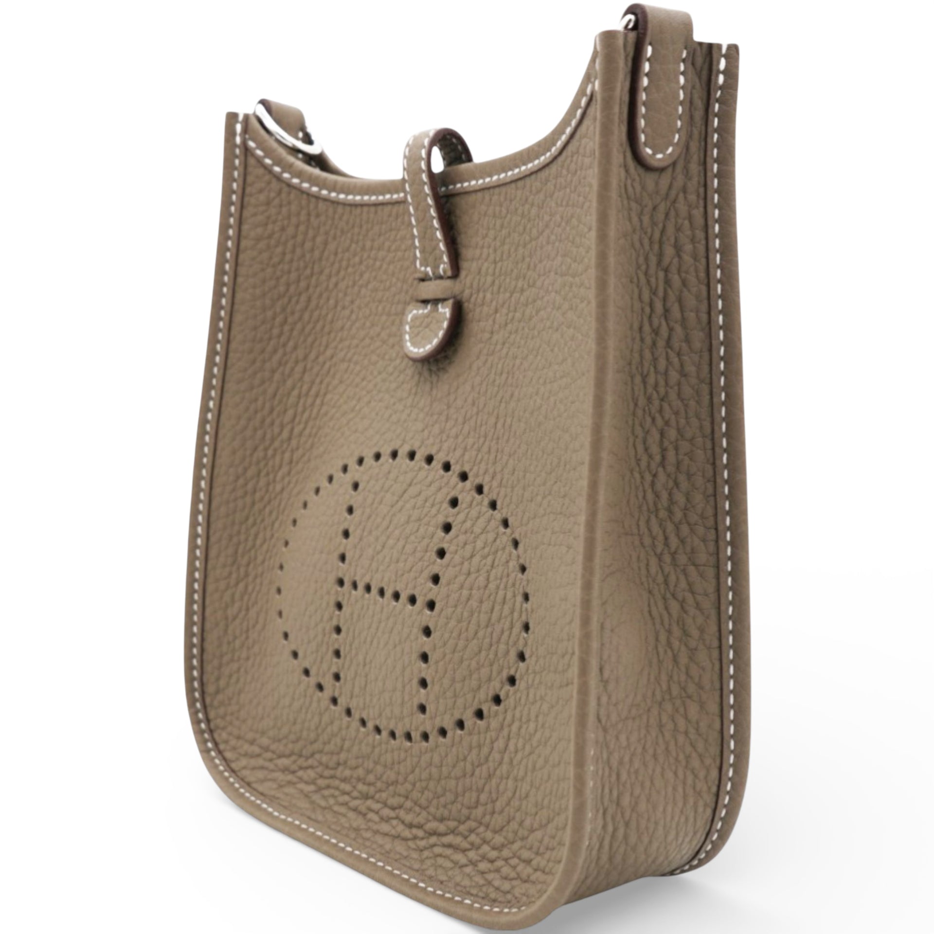 Hermes Taurillon Clemence Mini Evelyne Etoupe 