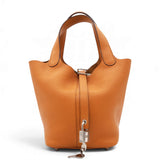 Hermes Taurillon Clemence Picotin Lock 18 Orange 