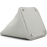 Hermes Taurillon Clemence Picotin Lock 18 PM Gris Perle 