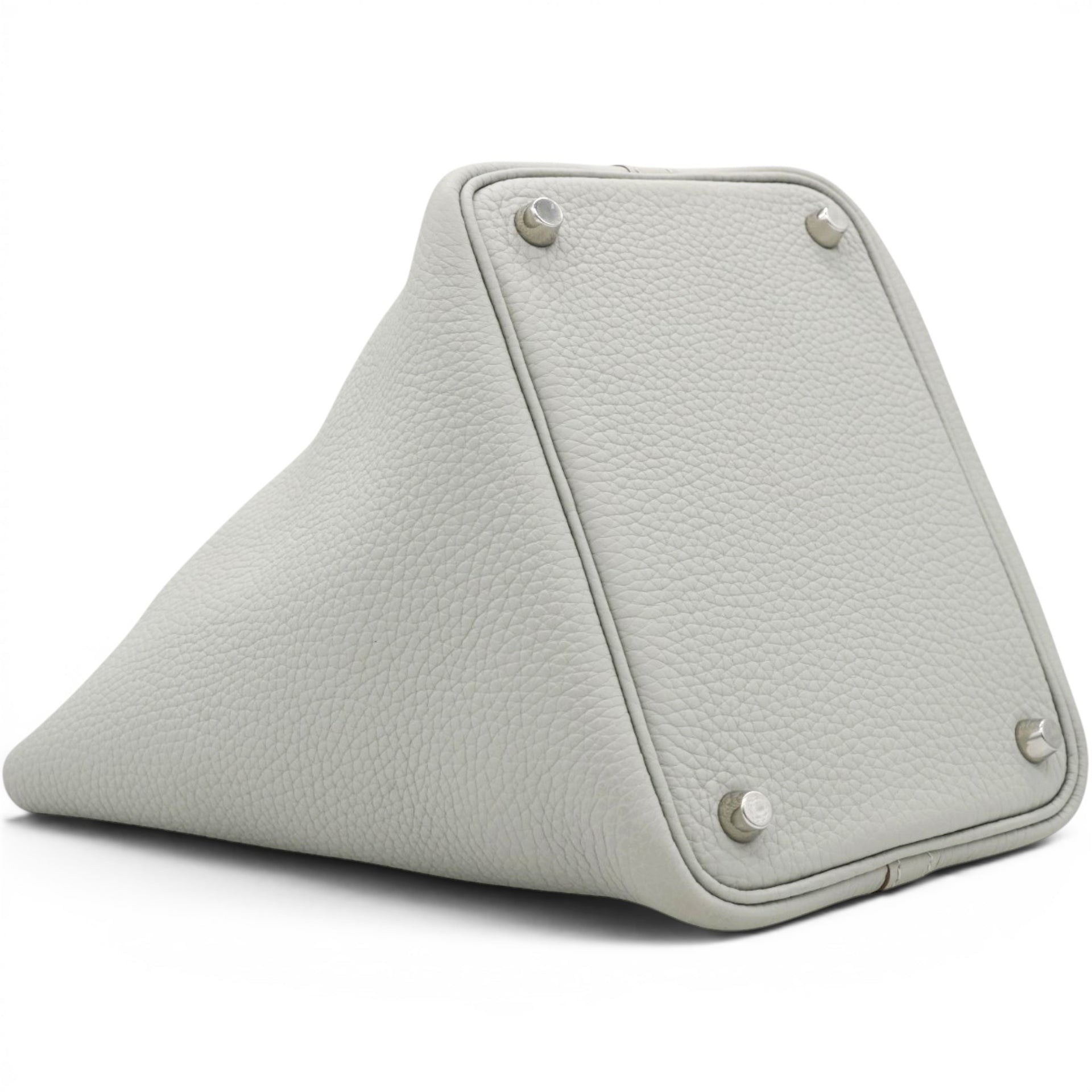 Hermes Taurillon Clemence Picotin Lock 18 PM Gris Perle 