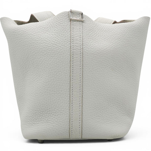 Hermes Taurillon Clemence Picotin Lock 18 PM Gris Perle 