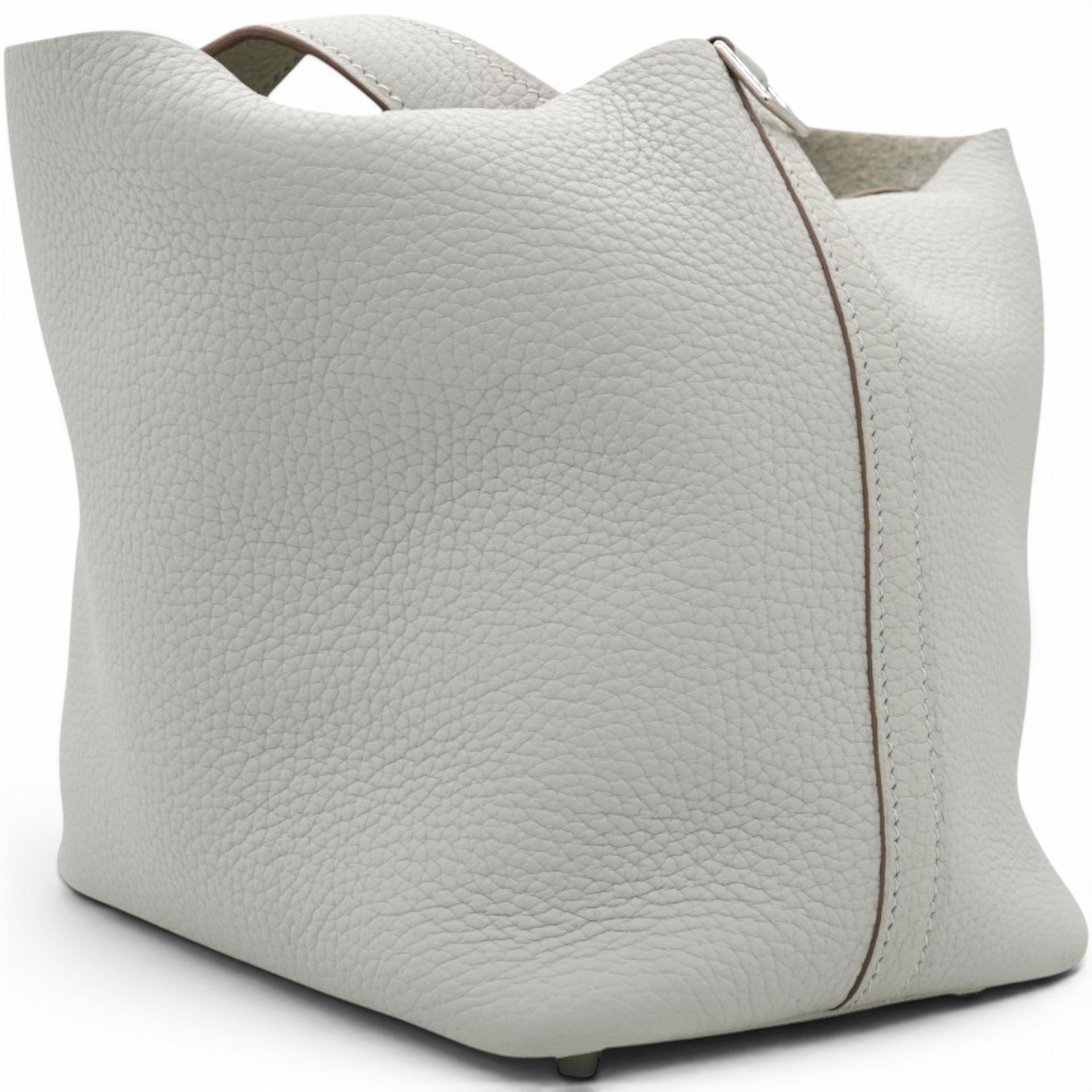 Hermes Taurillon Clemence Picotin Lock 18 PM Gris Perle 