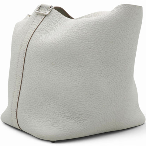 Hermes Taurillon Clemence Picotin Lock 18 PM Gris Perle 