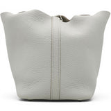 Hermes Taurillon Clemence Picotin Lock 18 PM Gris Perle 