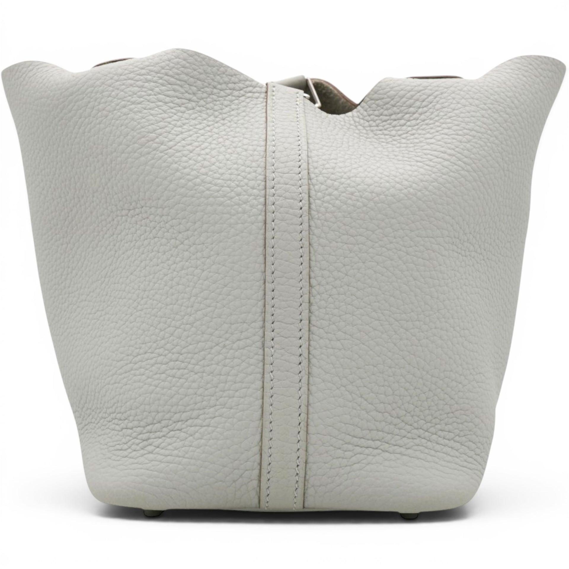 Hermes Taurillon Clemence Picotin Lock 18 PM Gris Perle 