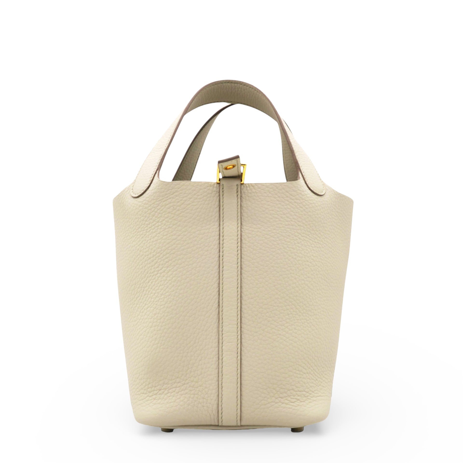 Hermes Taurillon Clemence Picotin Lock Beton