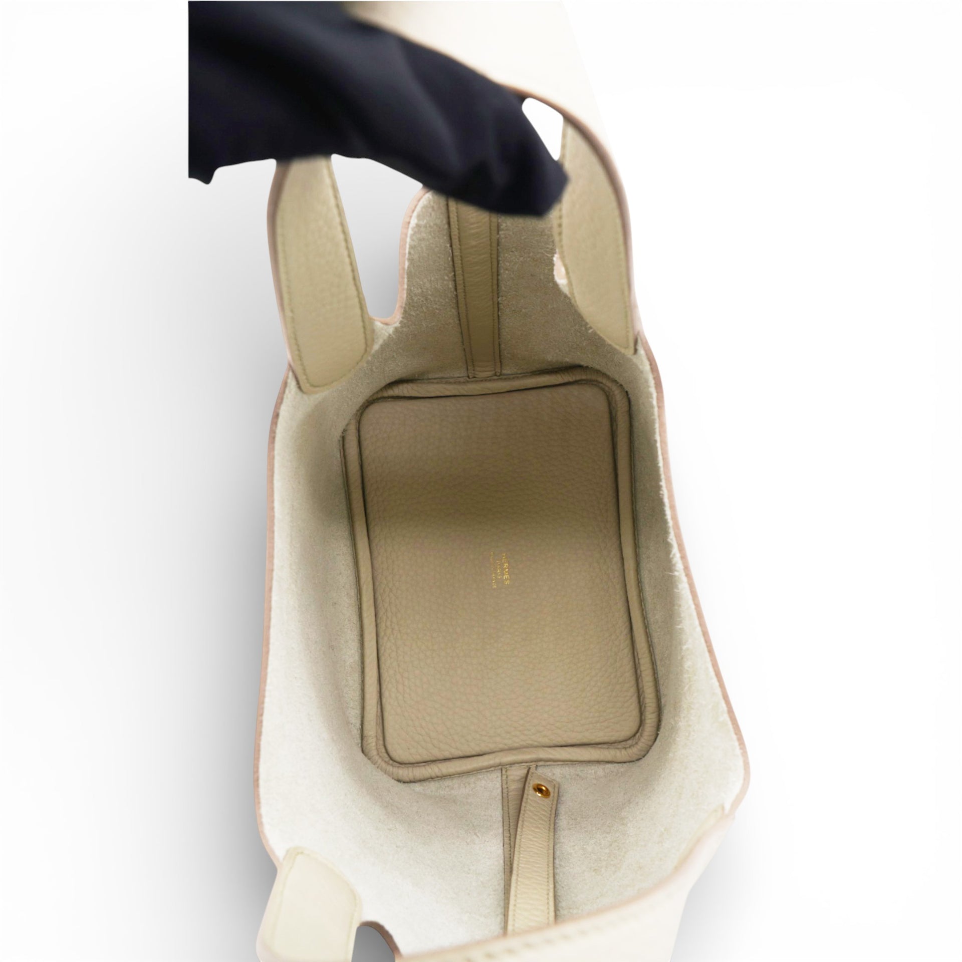 Hermes Taurillon Clemence Picotin Lock Beton