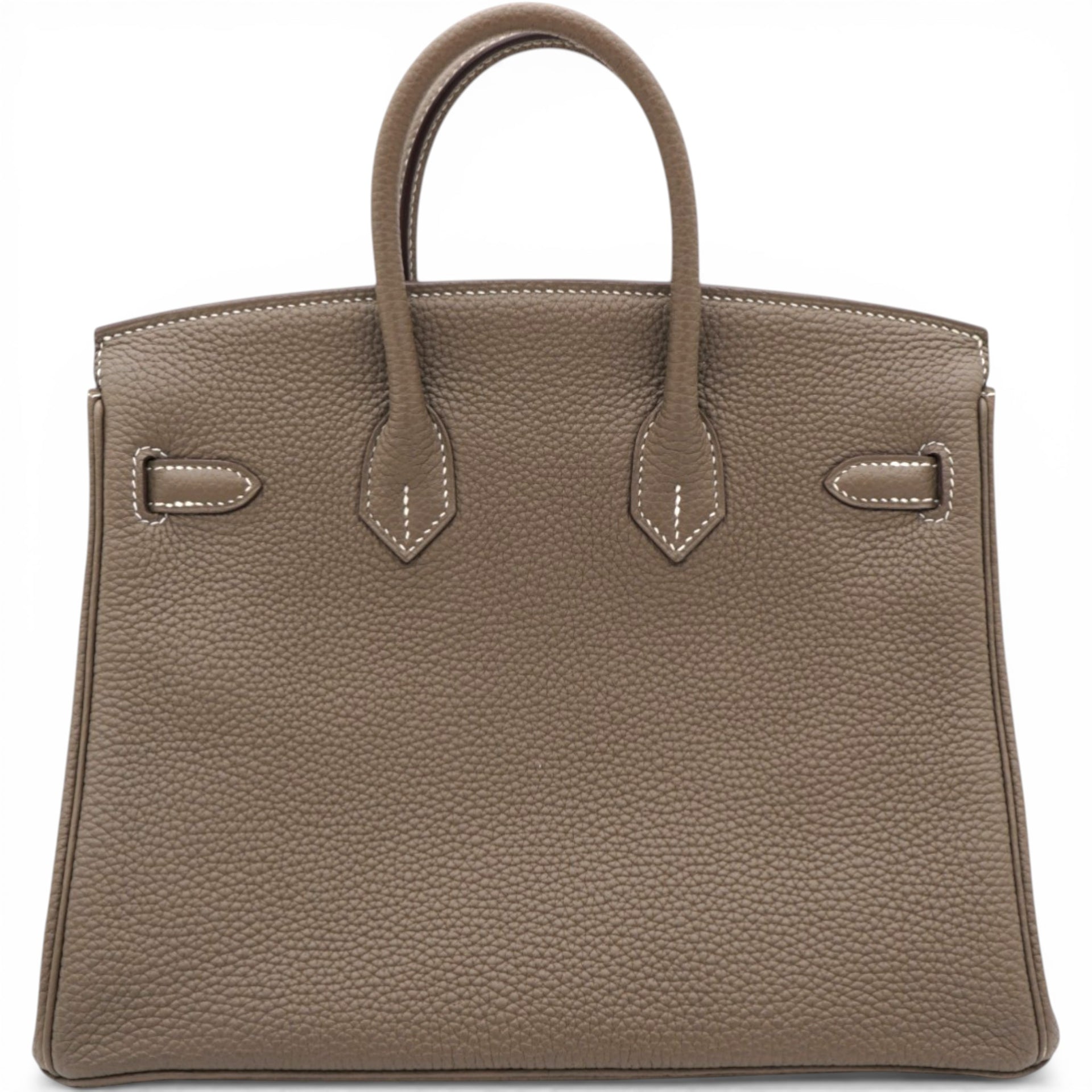 Hermes Togo Birkin 25 Etoupe Top Handles 