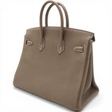 Hermes Togo Birkin 25 Etoupe Top Handles 