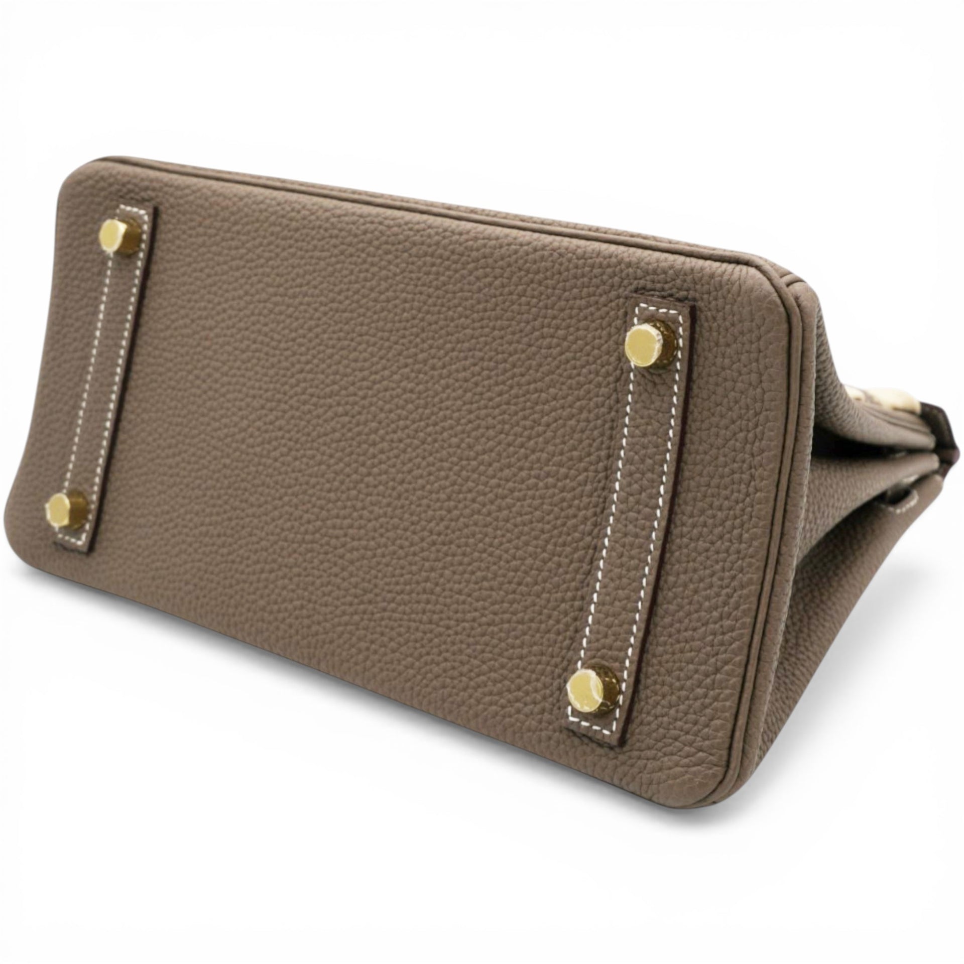 Hermes Togo Birkin 25 Etoupe Top Handles 