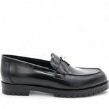 Hermes  Womens Faubourg Loafers Black Size 39 