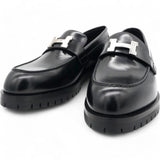 Hermes  Womens Faubourg Loafers Black Size 39 