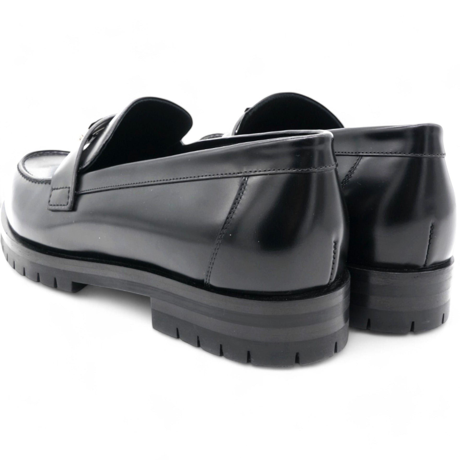 Hermes  Womens Faubourg Loafers Black Size 39 