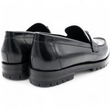 Hermes  Womens Faubourg Loafers Black Size 39 